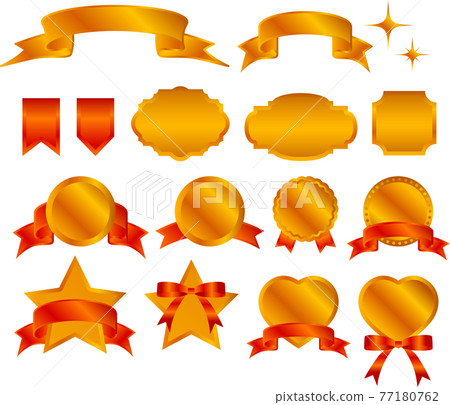 Ribbon_Medal_Gold_Red Ribbon_Medal_Gold_Red 77180762
