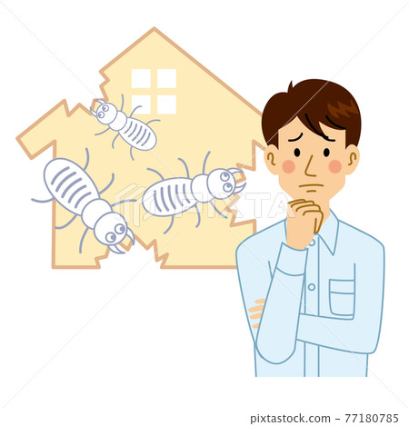 Men in trouble with termites 77180785
