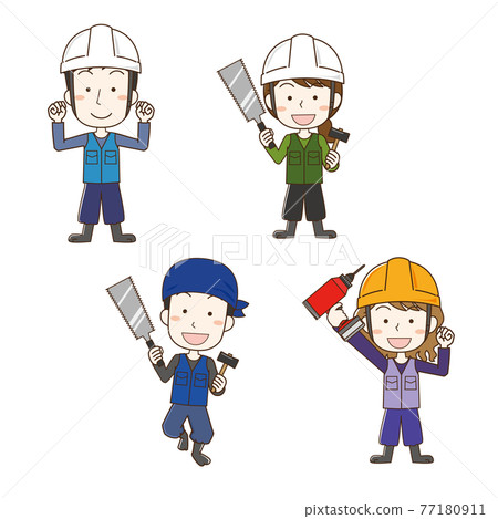 Civil engineering men and women 77180911