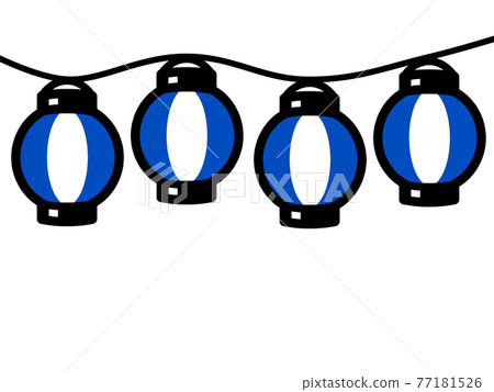 Illustration of festival blue lantern 03 77181526