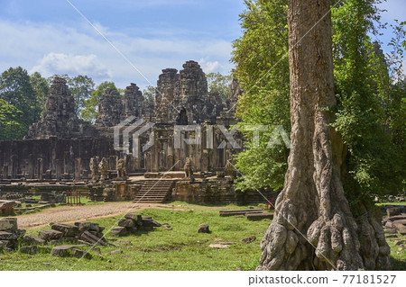 Cambodia ruins Bayon world heritage 77181527