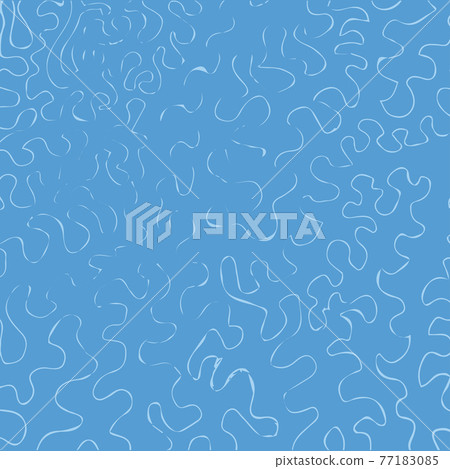 Abstract lines on blue background. Water colours. 77183085