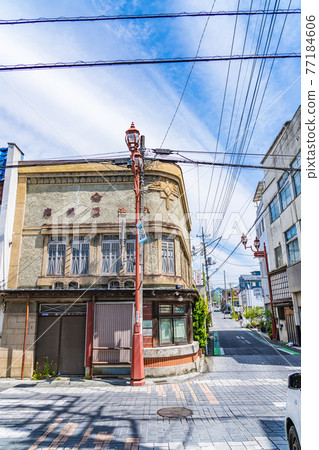 秩父、埼玉市的街景 秩父神社 表參道盤場通周圍的風景 秩父、埼玉市的街景 秩父神社 表參道盤場通周圍的風景 77184606