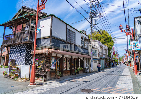 秩父、埼玉市的街景 秩父神社 表參道盤場通周圍的風景 77184619