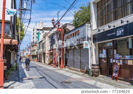 秩父、埼玉市的街景 秩父神社 表參道盤場通周圍的風景 77184620