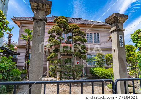 秩父、埼玉市的街景 秩父神社 表參道盤場通周圍的風景 77184621