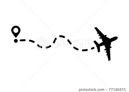 Airplane and its trail on a white background.... - Stock Illustration ...