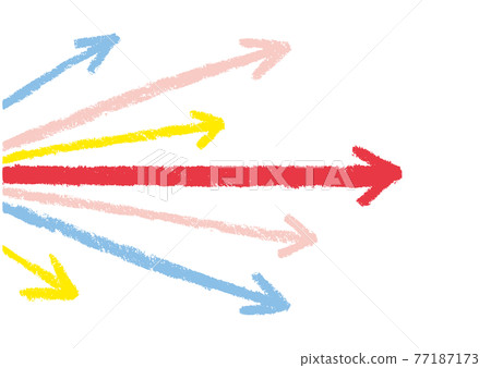 Background illustration of radiating arrows 77187173