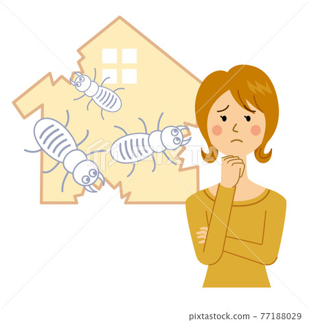 A woman in trouble with termites 77188029