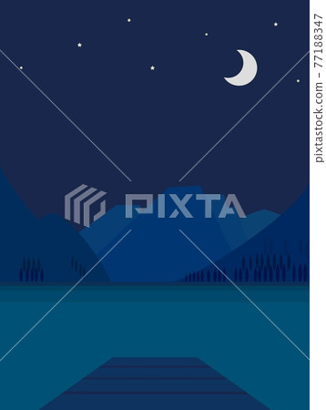 Scenery Pragser Lake lago di braies night 77188347