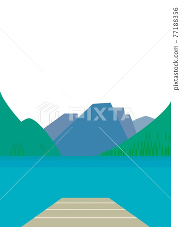 Summer landscape Pragser Lake lago di braies Summer landscape Pragser Lake lago di braies 77188356