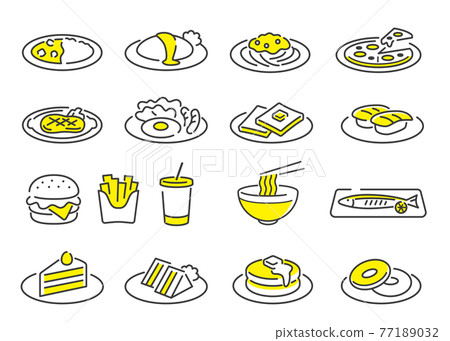 矢量插圖素材：烹飪、菜單、設置 77189032