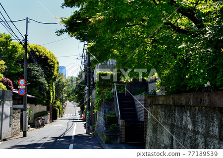 東京代代木上原站周圍安靜的高級住宅區的風景 東京代代木上原站周圍安靜的高級住宅區的風景 77189539