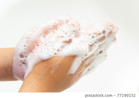A child washing hands A child washing hands 77190152