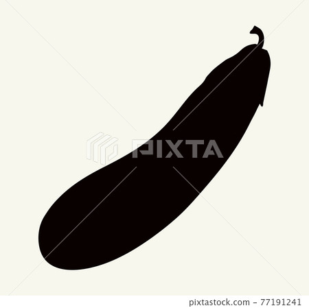 Ripe eggplant. Vector drawing icon Ripe eggplant. Vector drawing icon 77191241