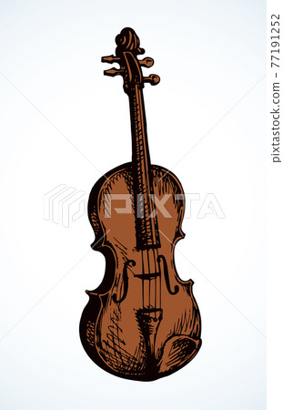 Still life with a violin. Vector drawing Still life with a violin. Vector drawing 77191252