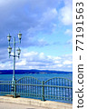 Beautiful picturesque sidewalk by the sea 77191563