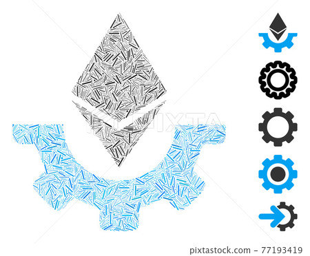 Hatch Mosaic Ethereum Industry Gear Vector Icon Hatch Mosaic Ethereum Industry Gear Vector Icon 77193419