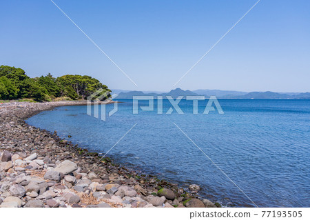 （靜岡縣）從大瀨崎海邊眺望沼津 77193505