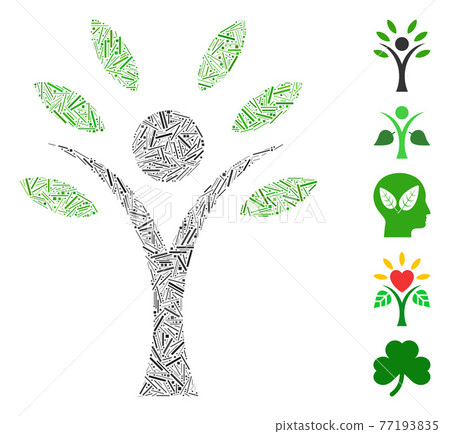 Hatch Collage Eco Man Vector Icon Hatch Collage Eco Man Vector Icon 77193835