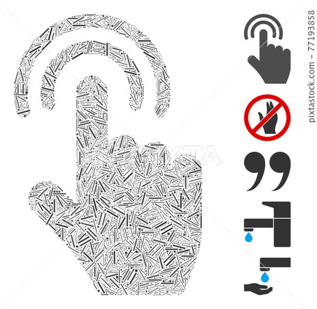 Dash Mosaic Double Tap Vector Icon - Stock Illustration [77193858] - PIXTA