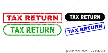 TAX RETURN Rectangle Seals Using Corroded Surface - Stock Illustration ...