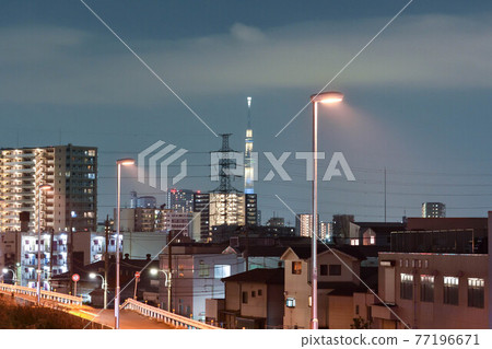 Sky Tree x Night View from Adachi Ward 77196671