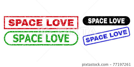 SPACE LOVE Rectangle Watermarks Using Unclean Style 77197261