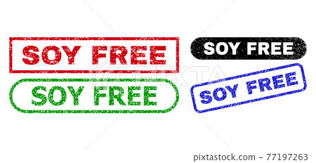 SOY FREE Rectangle Watermarks Using Corroded Style 77197263
