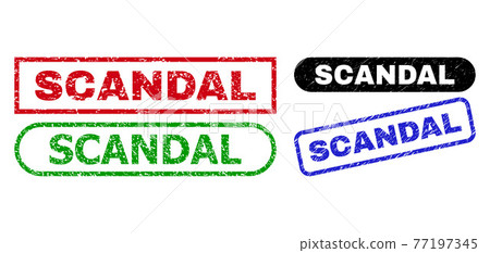 SCANDAL Rectangle Stamp Seals Using Unclean Texture 77197345