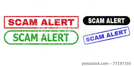 SCAM ALERT Rectangle Stamps Using Unclean Surface SCAM ALERT Rectangle Stamps Using Unclean Surface 77197350