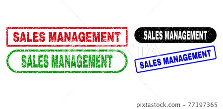 SALES MANAGEMENT Rectangle Stamps Using Corroded Style SALES MANAGEMENT Rectangle Stamps Using Corroded Style 77197365