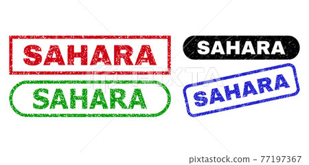 SAHARA Rectangle Stamps Using Corroded Style 77197367