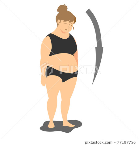 A woman who gains weight and falls A woman who gains weight and falls 77197756