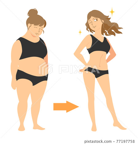 Successful diet example before and after 77197758