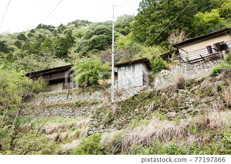 Views of the abandoned town in Japan, in Ozore town Views of the abandoned town in Japan, in Ozore town 77197866