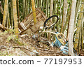 trash and abandoned bikes 77197953