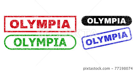 OLYMPIA Rectangle Watermarks with Unclean Surface - Stock Illustration ...