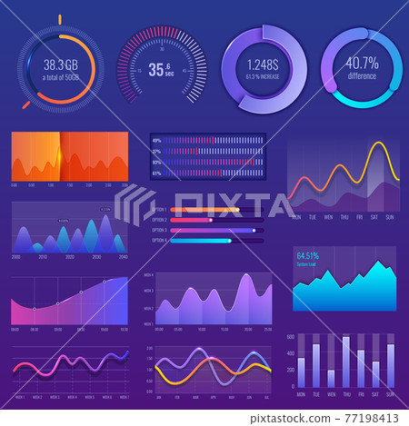 3D chart and graphic. Diagram with options and... - Stock Illustration ...