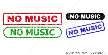 NO MUSIC Rectangle Stamps Using Distress Surface 77198642