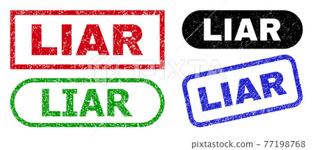 LIAR Rectangle Stamp Seals Using Grunged Style LIAR Rectangle Stamp Seals Using Grunged Style 77198768