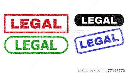 LEGAL Rectangle Seals Using Scratched Texture 77198770