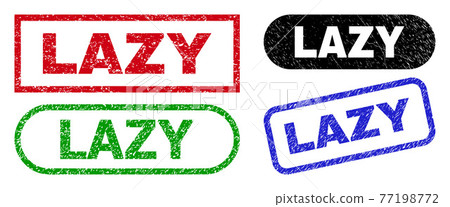 LAZY Rectangle Stamp Seals with Corroded Style LAZY Rectangle Stamp Seals with Corroded Style 77198772