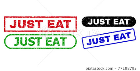 JUST EAT Rectangle Stamps Using Rubber Style JUST EAT Rectangle Stamps Using Rubber Style 77198792