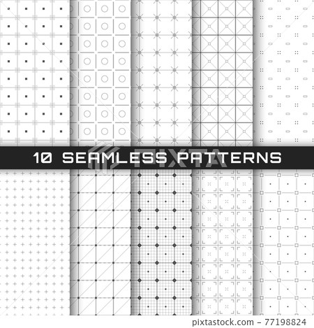 Simple geometric background. Abstract monochrome seamless pattern with lines. Background in high tech style Simple geometric background. Abstract monochrome seamless pattern with lines. Background in high tech style 77198824