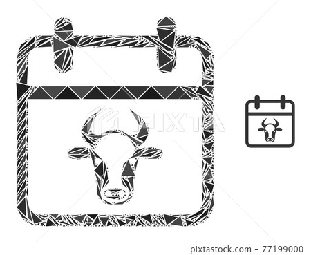 Triangle Mosaic Bull Calendar Page Icon Triangle Mosaic Bull Calendar Page Icon 77199000