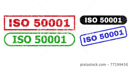ISO 50001 Rectangle Seals with Unclean Texture ISO 50001 Rectangle Seals with Unclean Texture 77199438