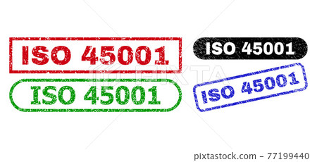 ISO 45001 Rectangle Stamp Seals with Scratched Surface ISO 45001 Rectangle Stamp Seals with Scratched Surface 77199440