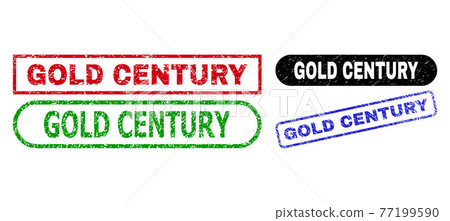 GOLD CENTURY Rectangle Seals with Unclean Surface-插圖素材 [77199590] - PIXTA圖庫