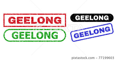 GEELONG Rectangle Watermarks Using Grunge Style GEELONG Rectangle Watermarks Using Grunge Style 77199603